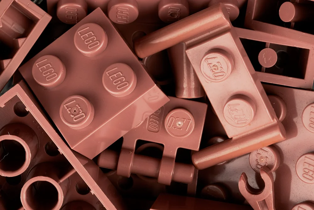 LEGO Macro Photography Sand Red Parts