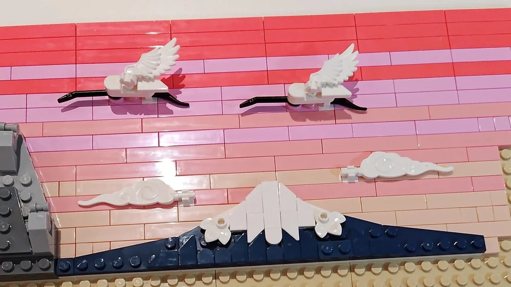 Mount Fuji And Cranes Wip