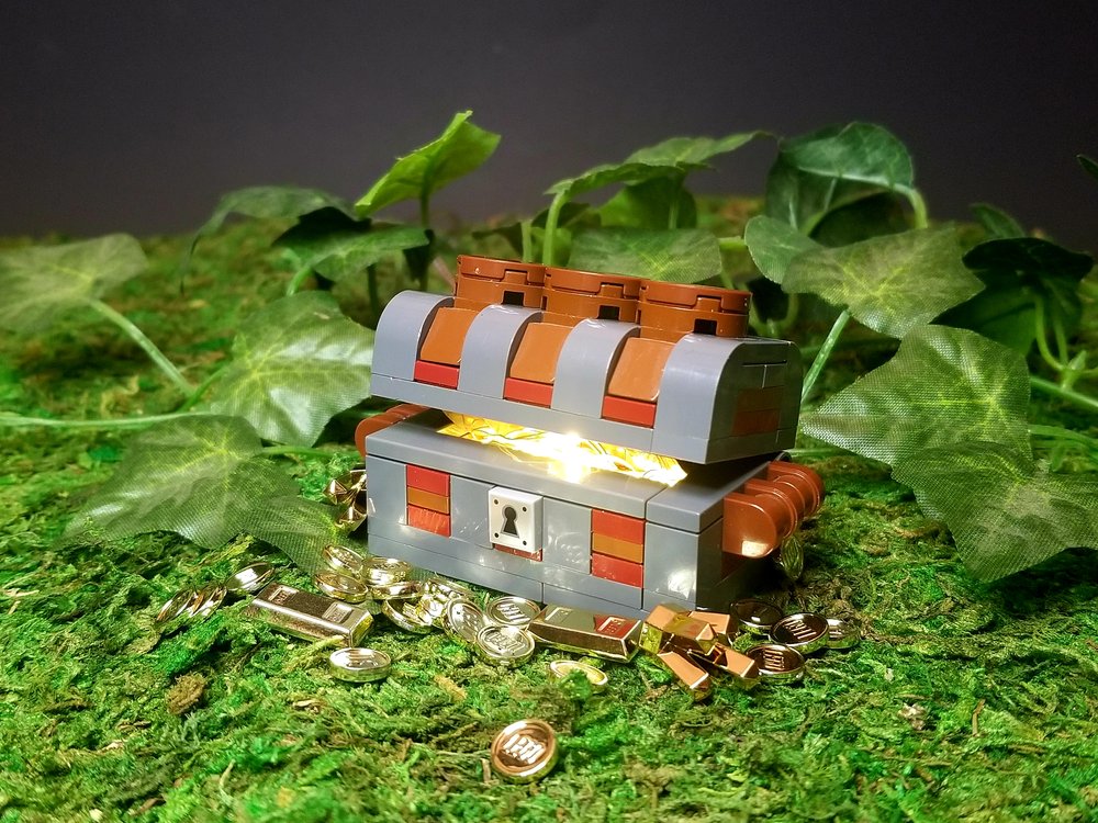 Mini Treasure Chest On Green