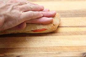 Press the sandwich.