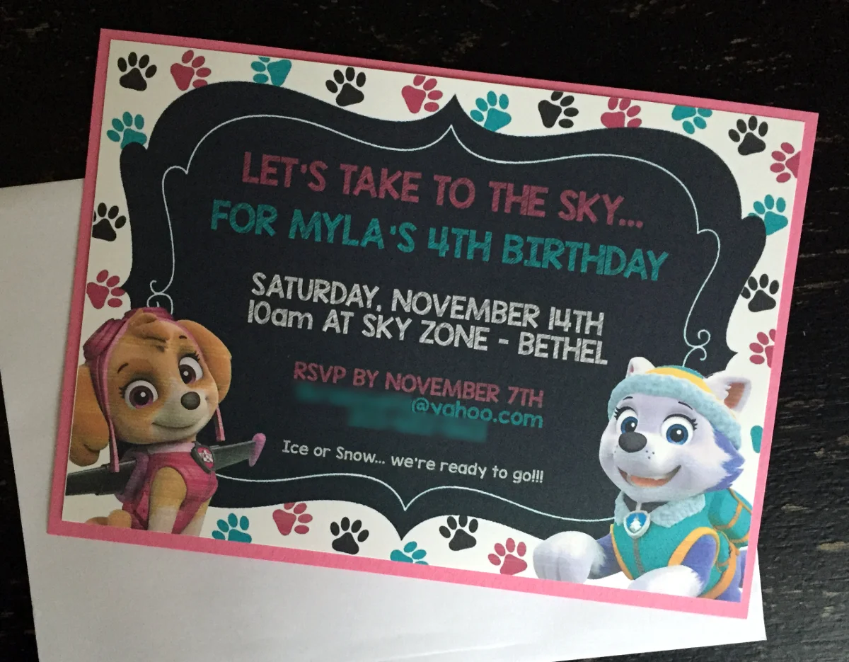 Front of Invitation