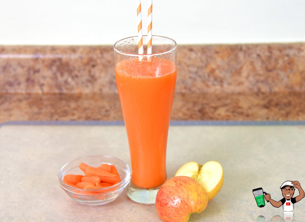 Carrot Apple Juice Blending With