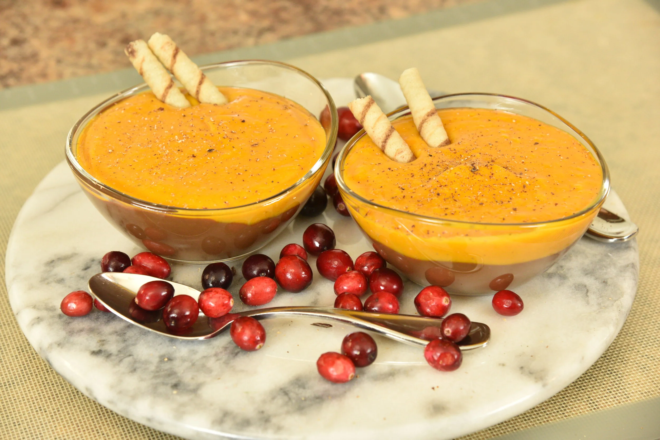 SWEET POTATO PEANUT BUTTER CHOCOLATE MOUSSE