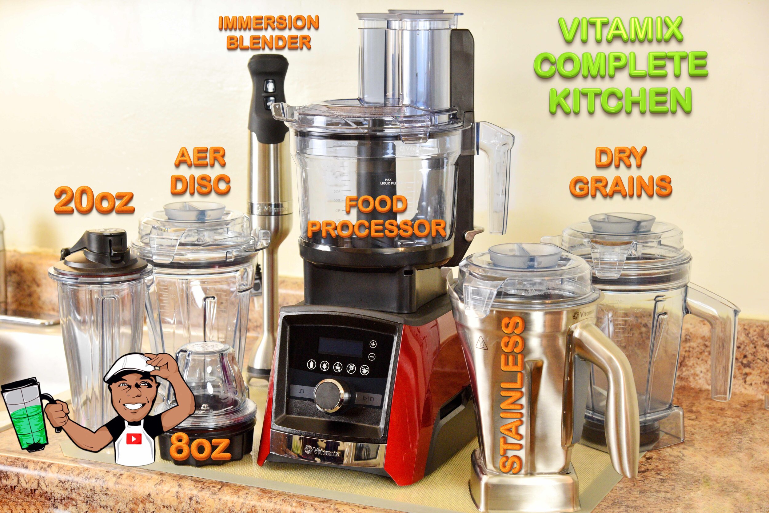 I looooove my Vitamix! And this deluxe immersion blender set are