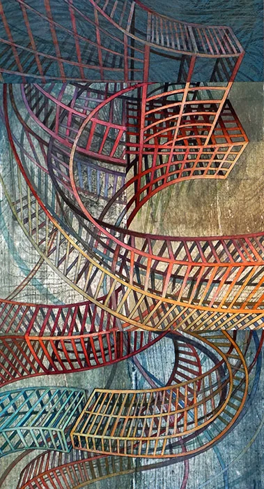 Whale, Relief, Pen and Watercolor, 2018