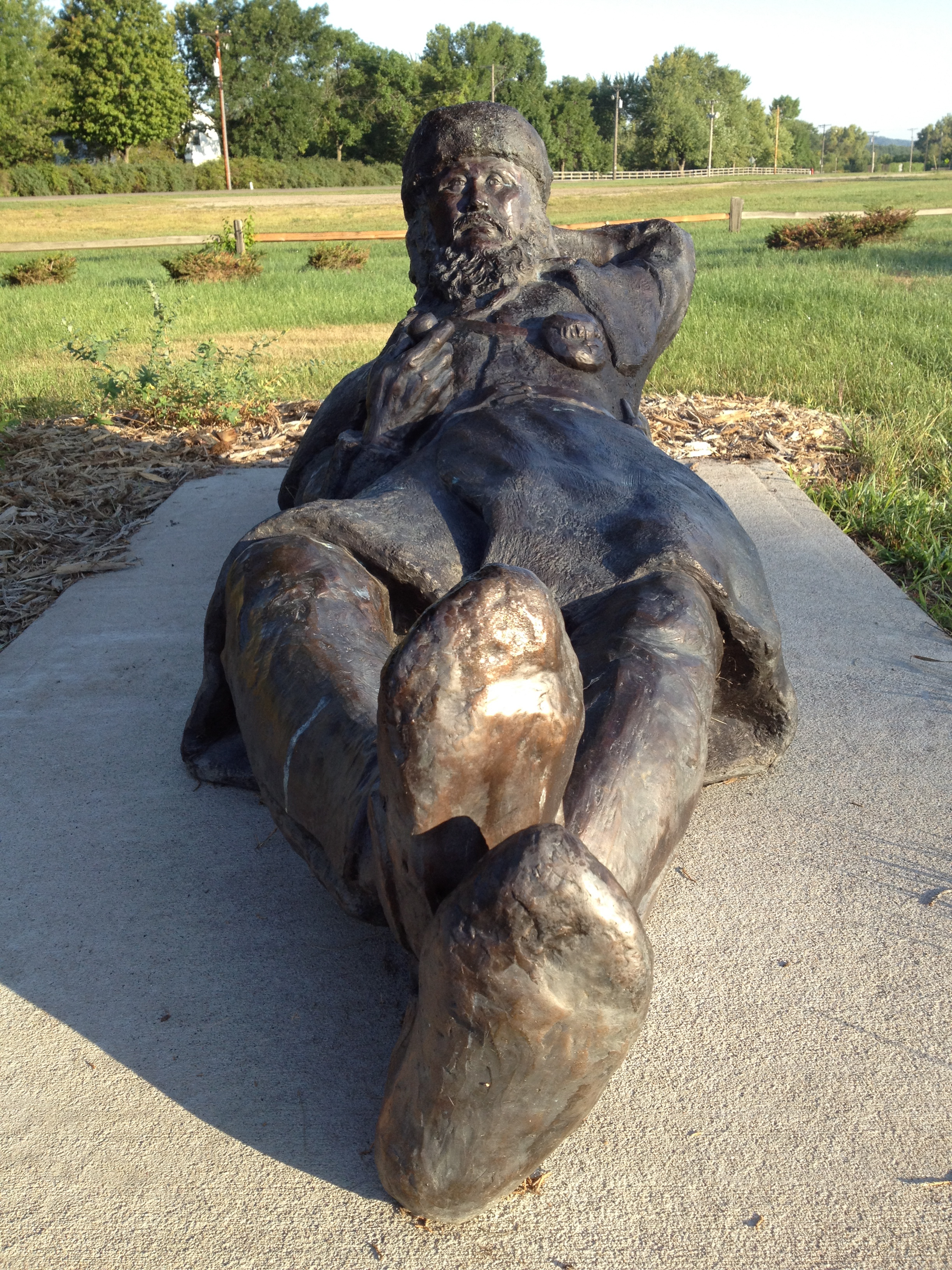  ​Lounging voyageur statue. Prairie Du Chien, WI 