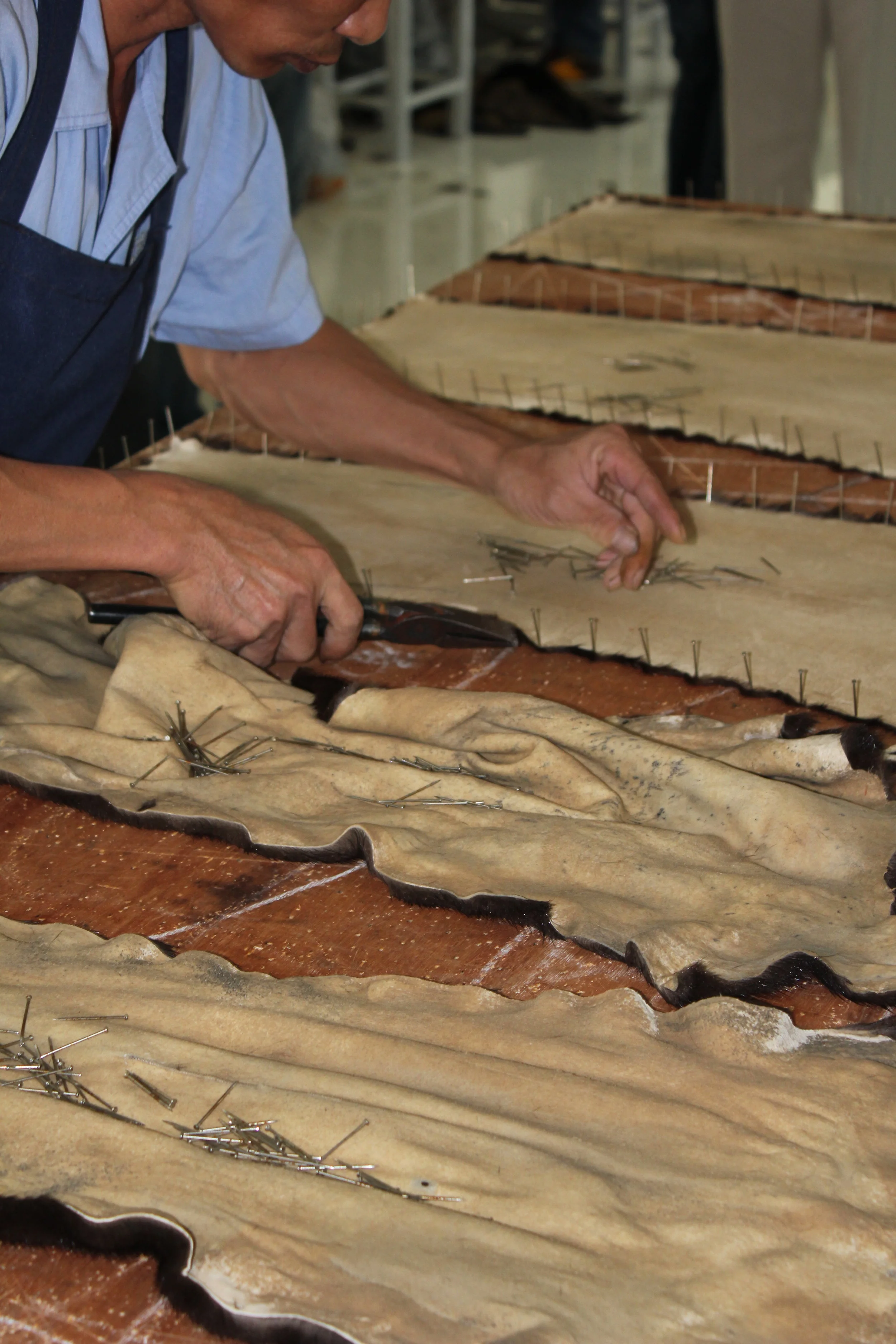This type of manufacturing requires lots of nails, and lots of precision.
