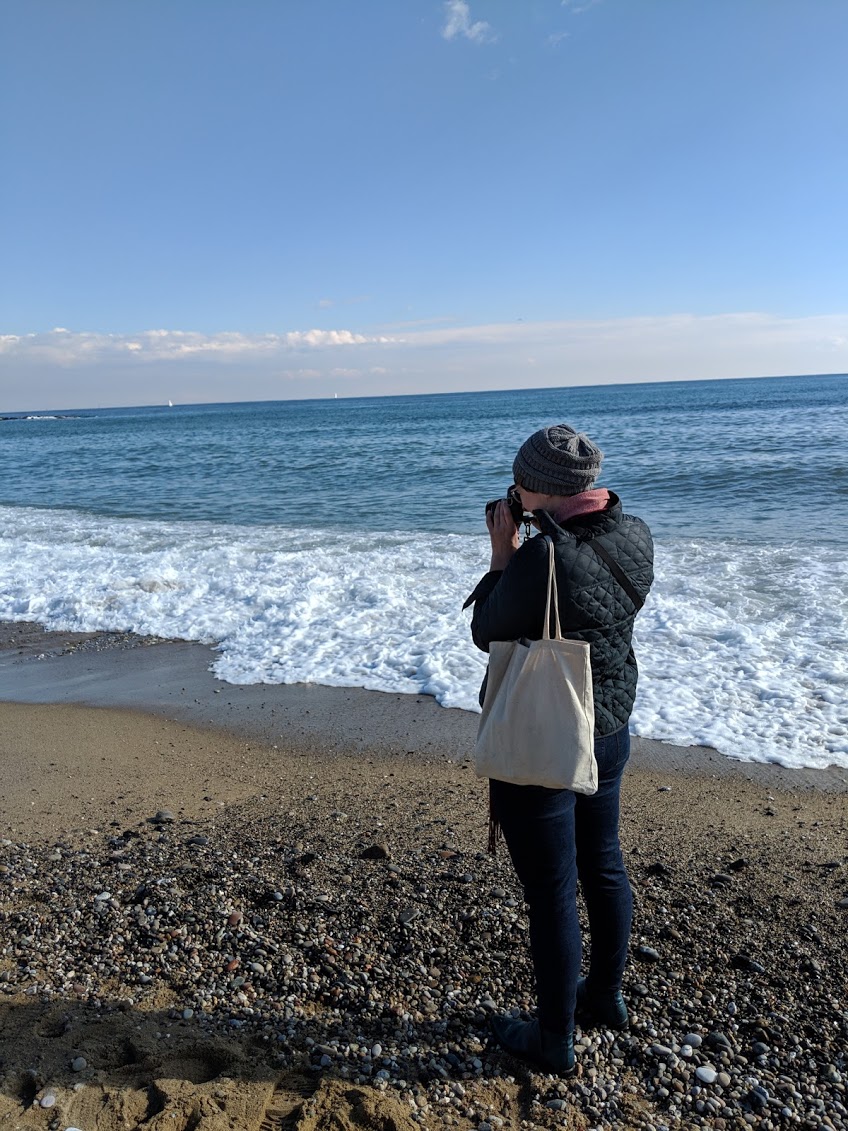 Before we headed up to the aerial tram, we stopped by the beach, so I could touch the Mediterranean (first time I’d seen it!)