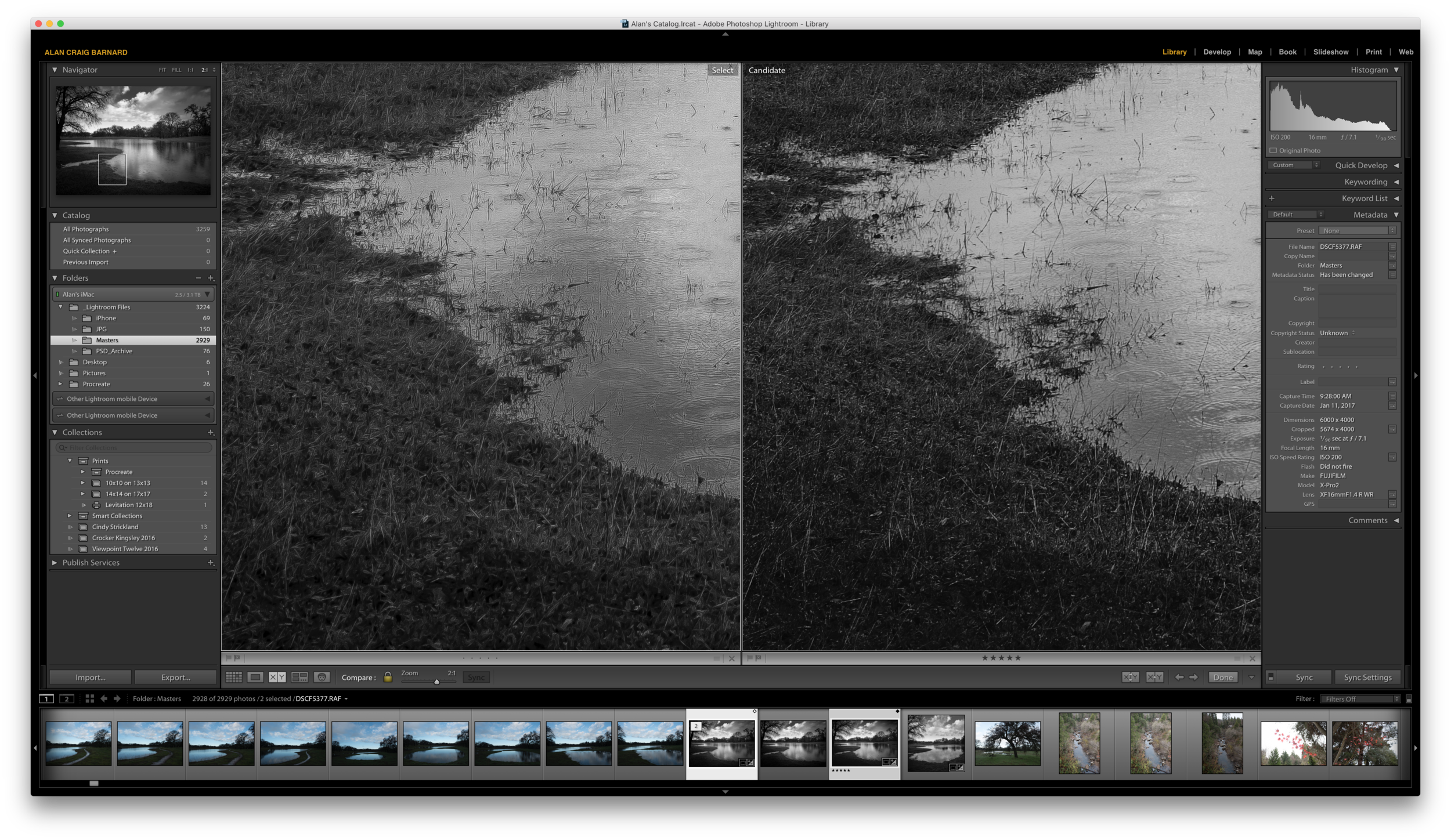 Lightroom sharpening on the left, Iridient Developer sharpening on the right. Both at 200% (click to enlarge).