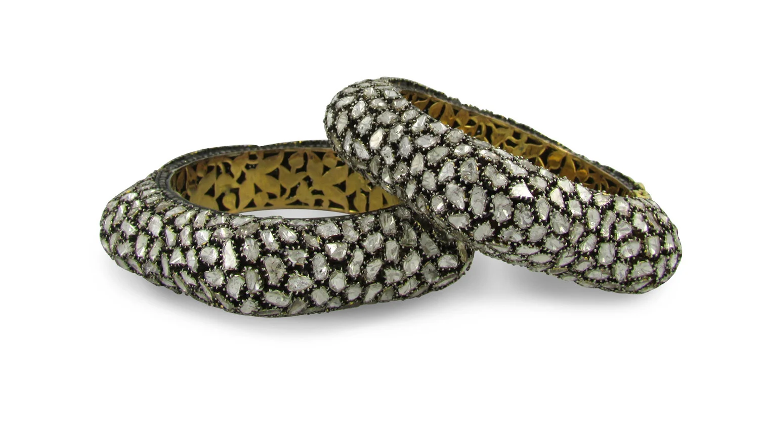 Indian Rose Cut Diamond Bangle Bracelet