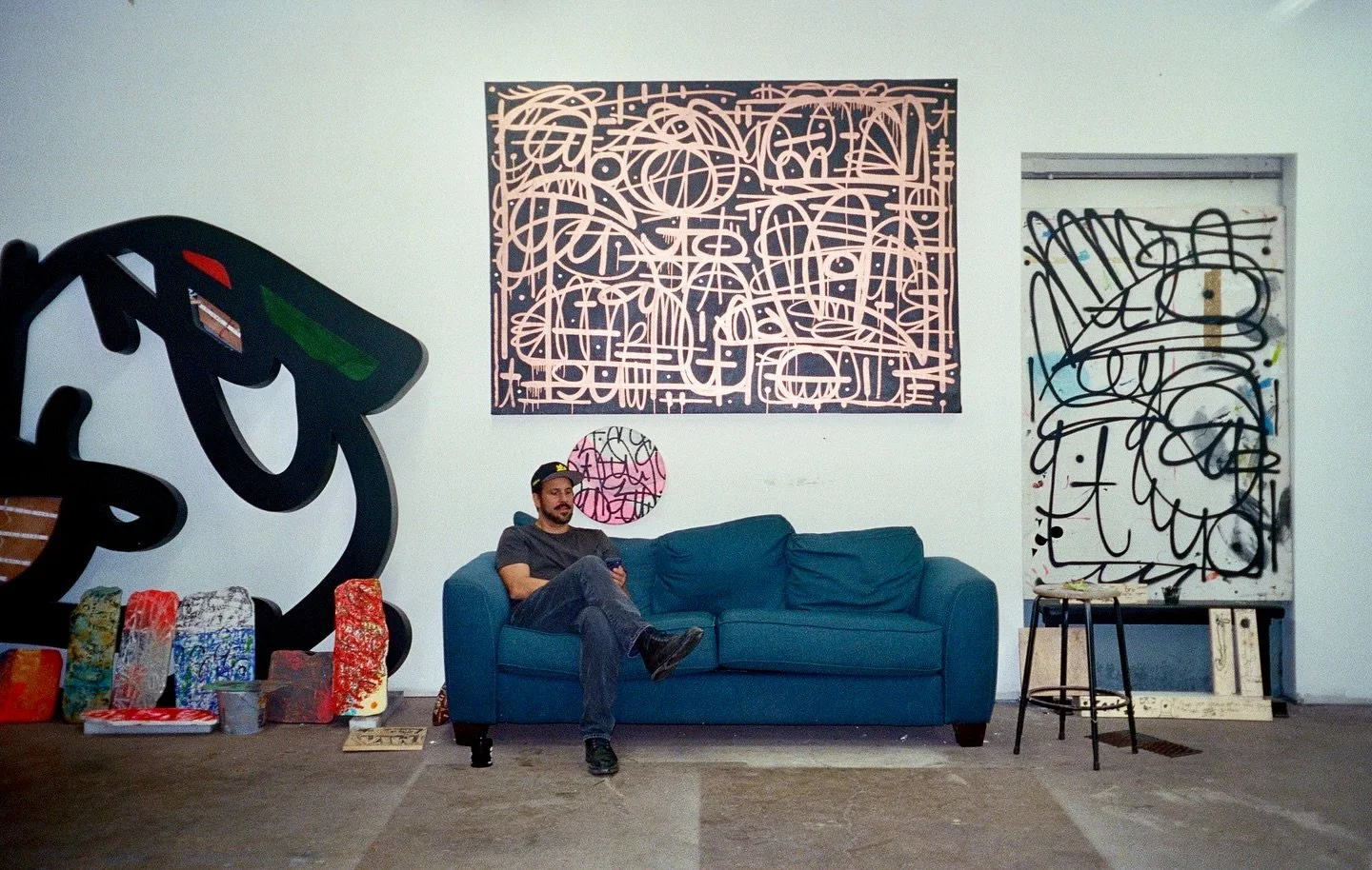 Thanks to @raulghul for coming by the studio to chat about the 90&rsquo;s NYC Downtown art scene and taking some great photos. 
.
.
.
#AbstractArt #ContemporaryArt #ArtReels #ArtistReels #ArtVideo #ModernArt #ArtProcess #ArtOfTheDay #InstaArt #ArtLov