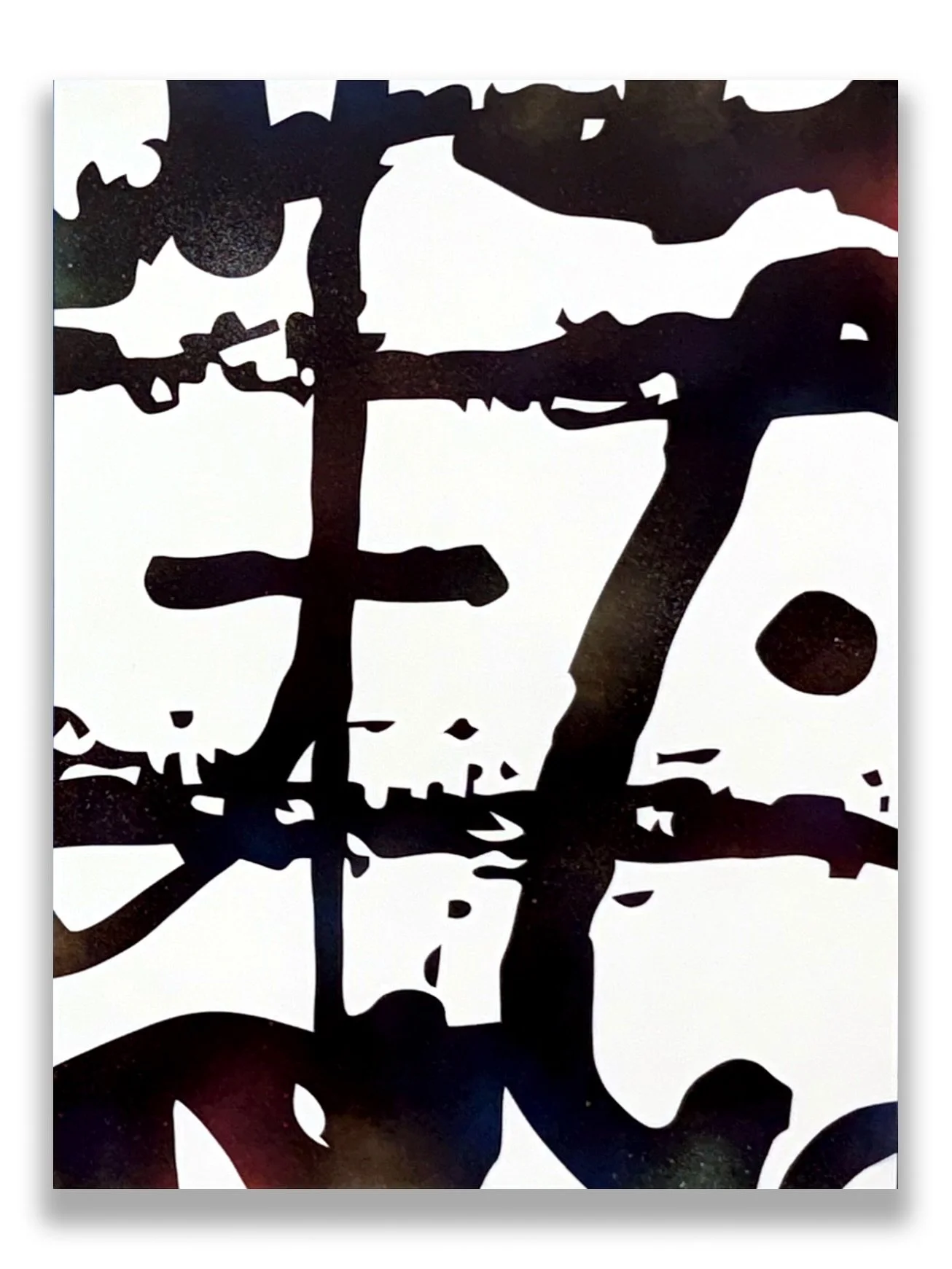 Three paintings having a disagreement.

What started as a system&mdash;grids, signals, something pretending to be orderly&mdash;didn&rsquo;t survive the encounter. It fractured, repeated itself, contradicted itself. Color leaks where structure used t