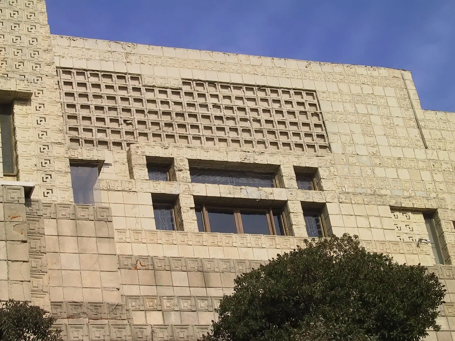 A section of blocks awaits replacement.