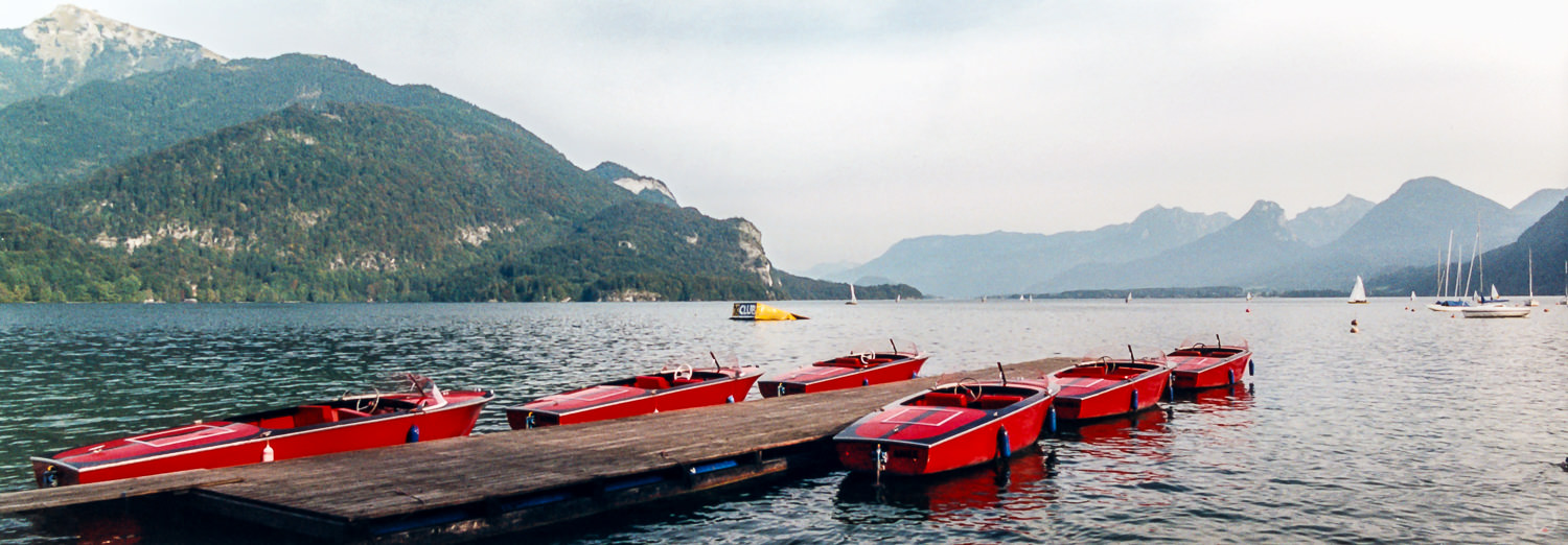 Mondsee, as seen from the town of the same name.