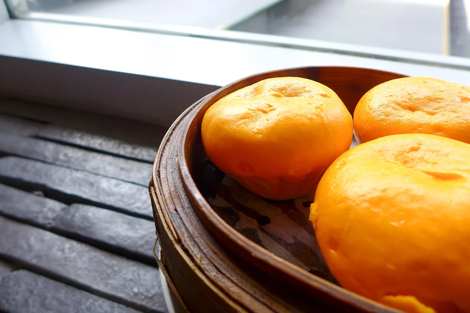 Steamed Cream Custard Bun with Salted Egg Yolk