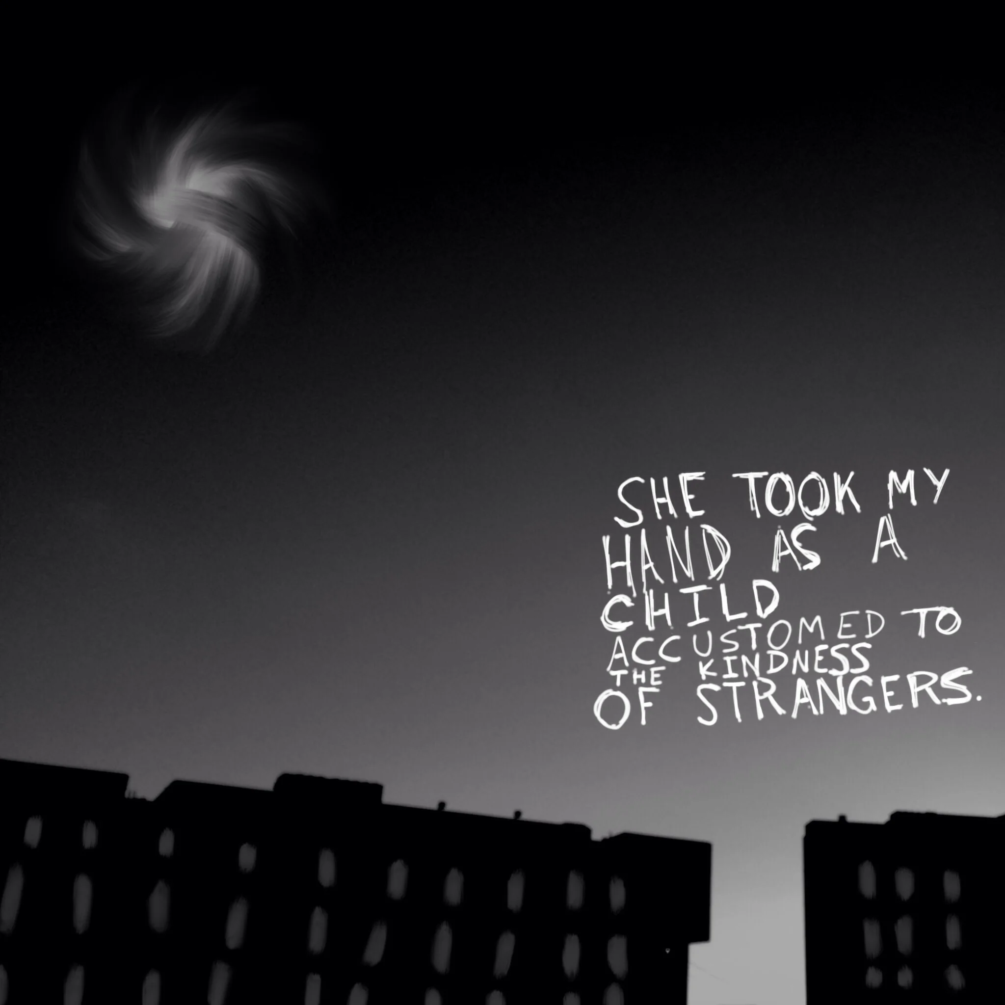 #JawnADay 2014-08-15 She took my hand as a child accustomed to the kindness of strangers.