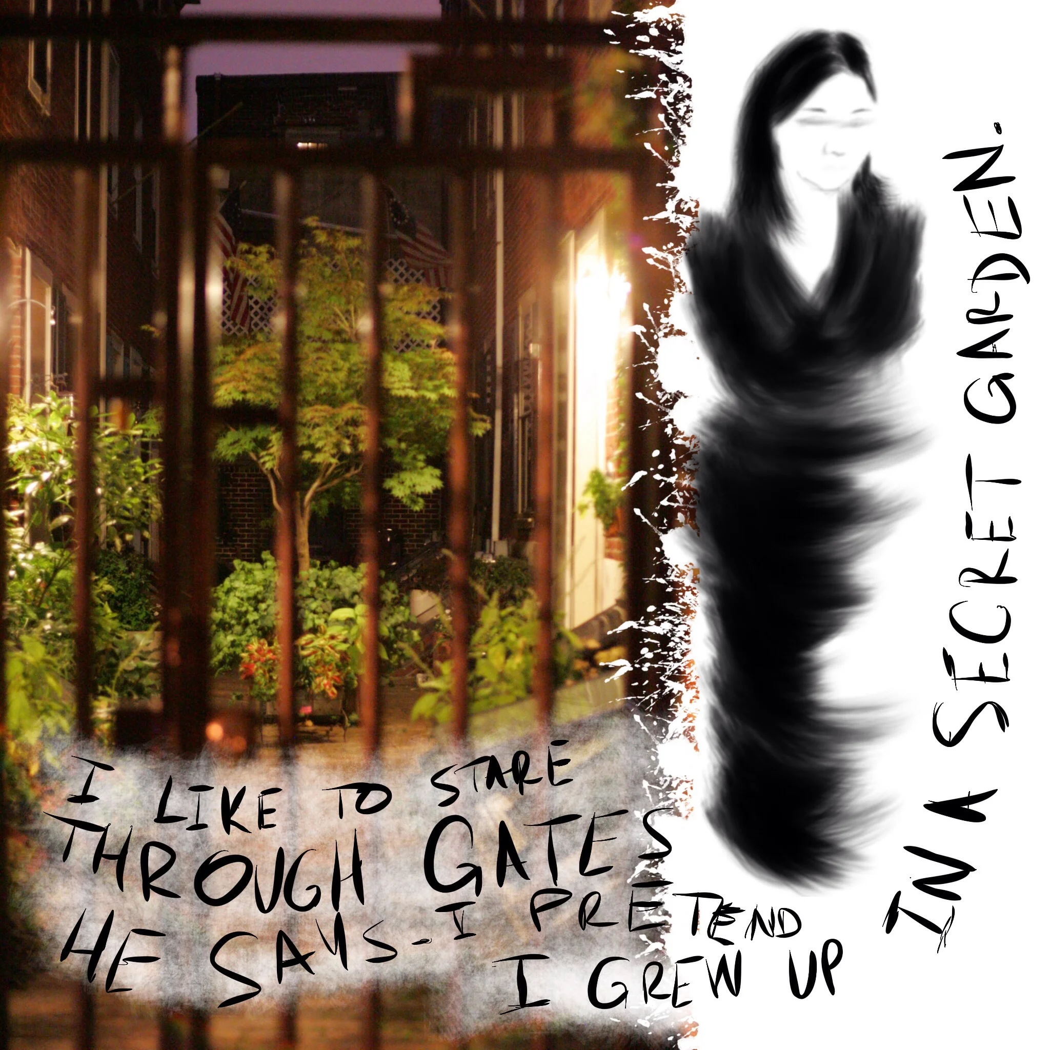 #JawnADay 2014-09-08 I like to stare through gates. He says I pretend I grew up in a secret garden.