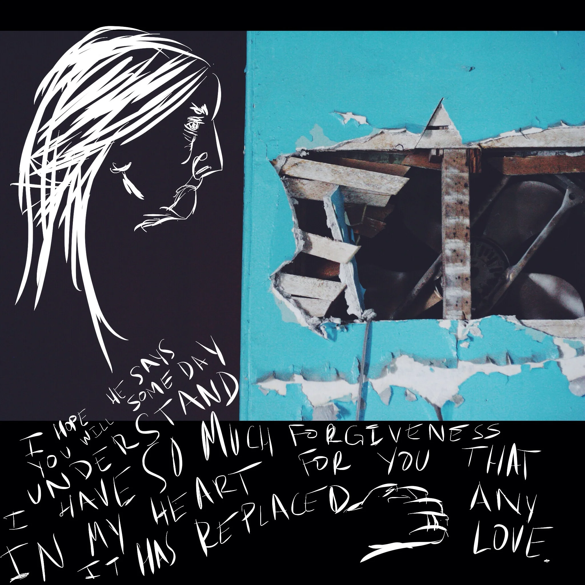 #JawnADay 2014-09-11 I hope. He says. You will someday understand I have so much forgiveness in my heart for you that it has replaced any love.