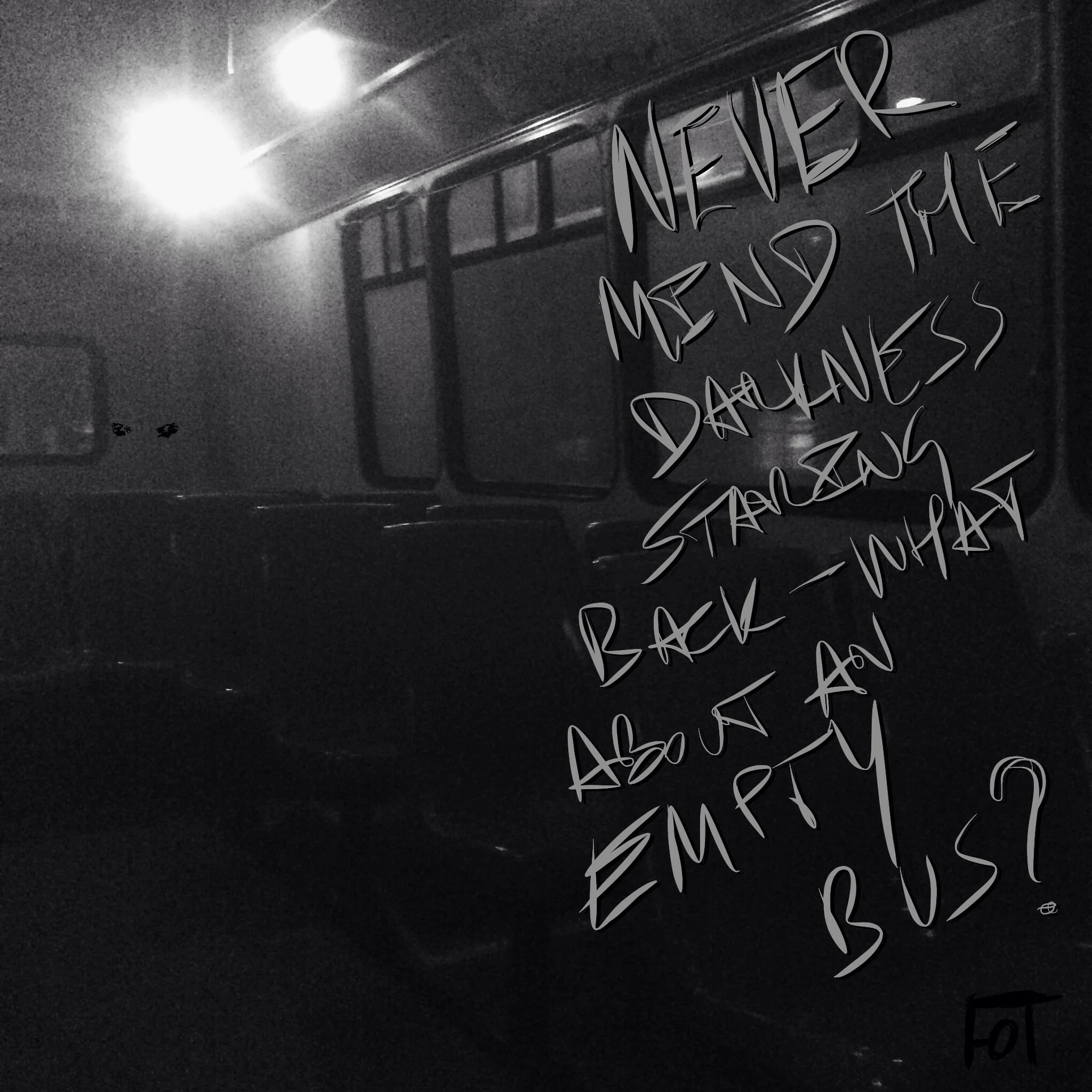 #JawnADay 2014-09-26 Nevermind the darkness staring back--what about an empty bus?