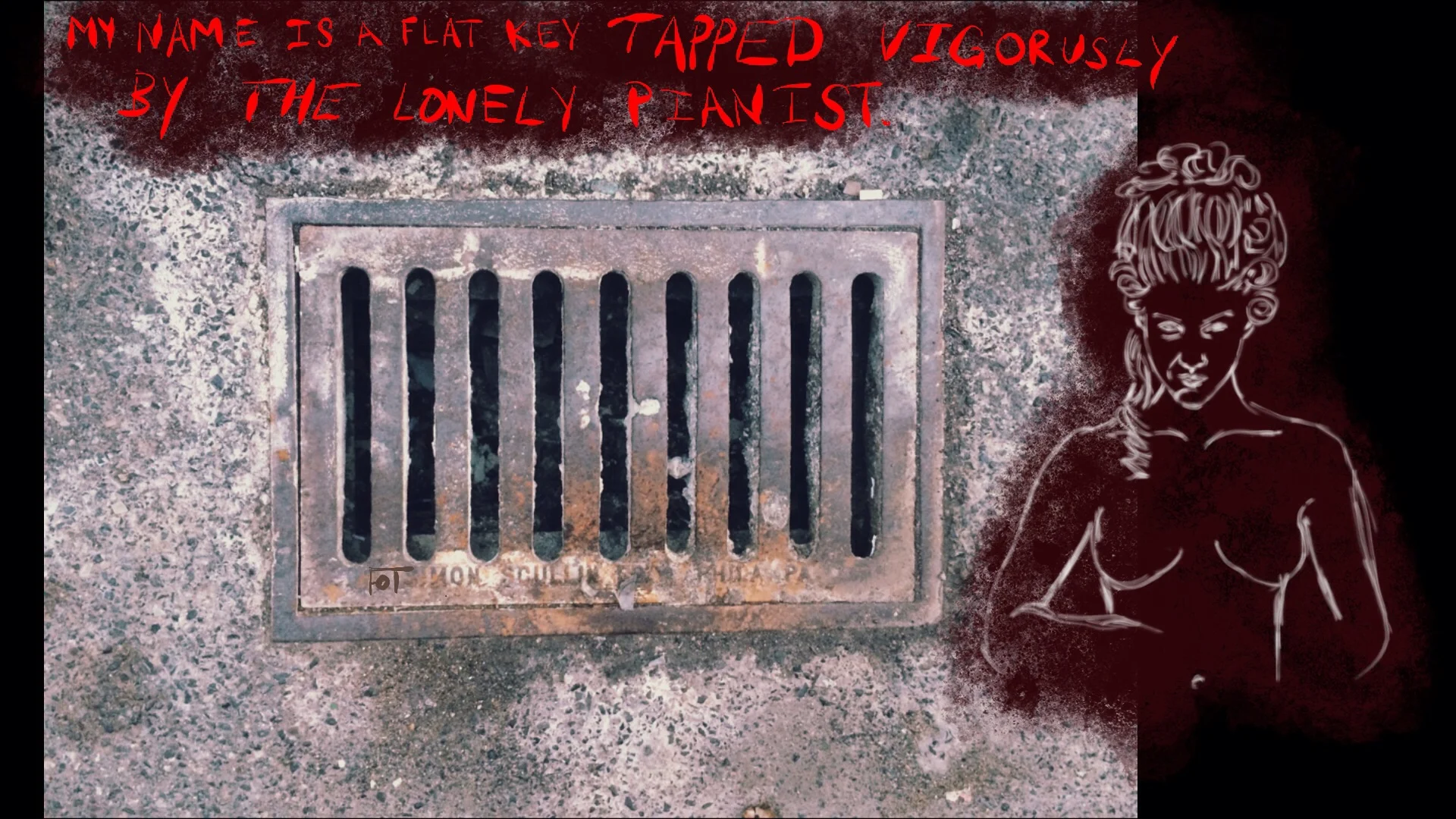 #JawnADay 2014-10-08 My name is a flat key tapped vigorously by the lonely pianist.