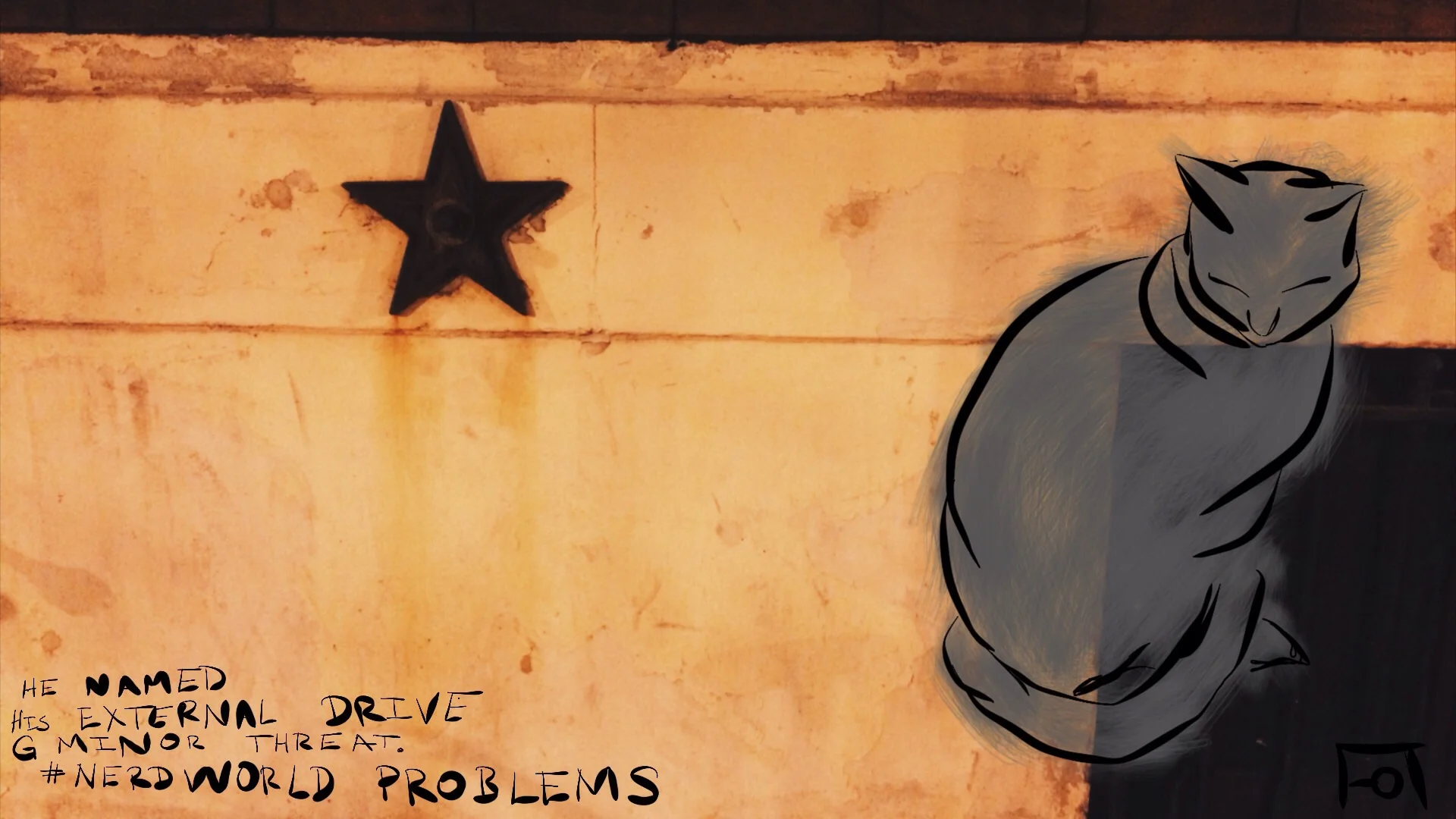 #JawnADay 2014-10-21 He named his external drive G Minor Threat. #NerdWorldProblems