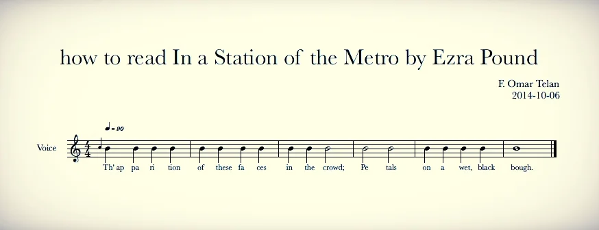 In a Station of the Metro in musical notation.