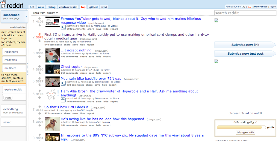 Front page of Reddit!