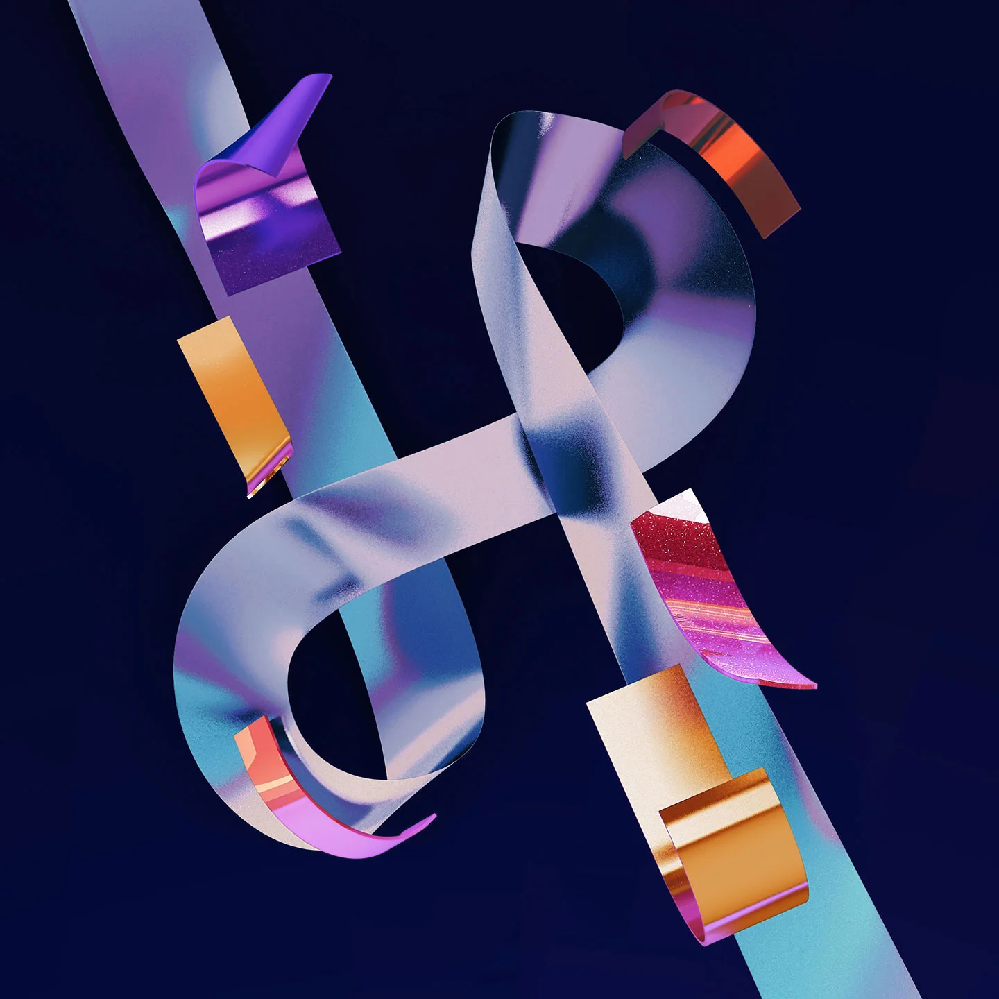 36 Days of Type 2016 - 3D typography letter H visual.