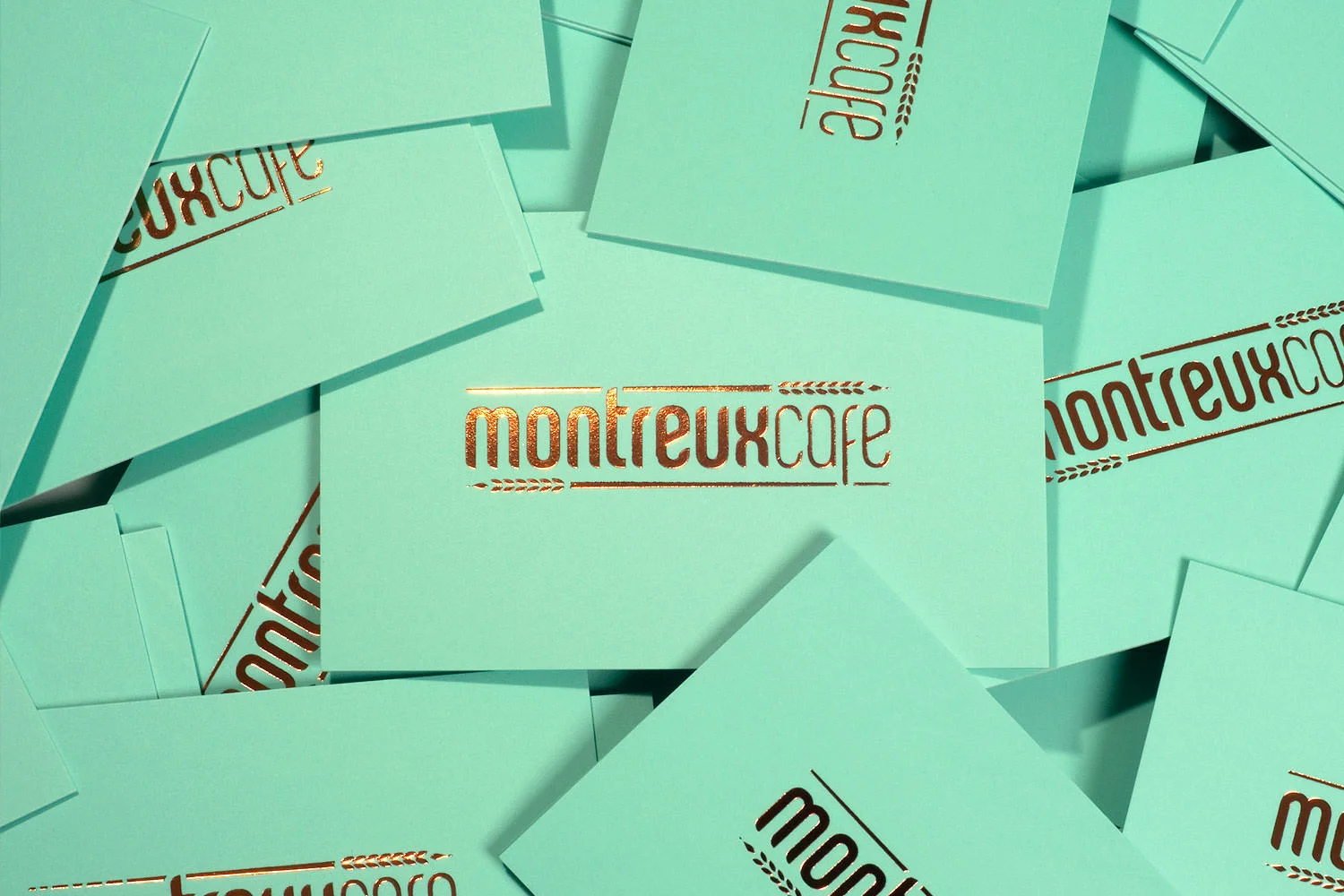 Montreux Café SG branding identity design - Business cards design by Singapore based brand strategy and creative design consultancy, BÜRO UFHO.