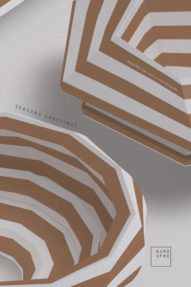 Typeflakes No.02 - Letters turned into 3D snowflakes visual.