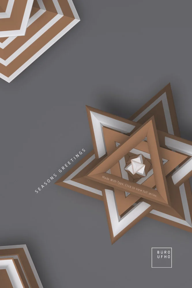 Typeflakes No.09 - Letters turned into 3D snowflakes visual.