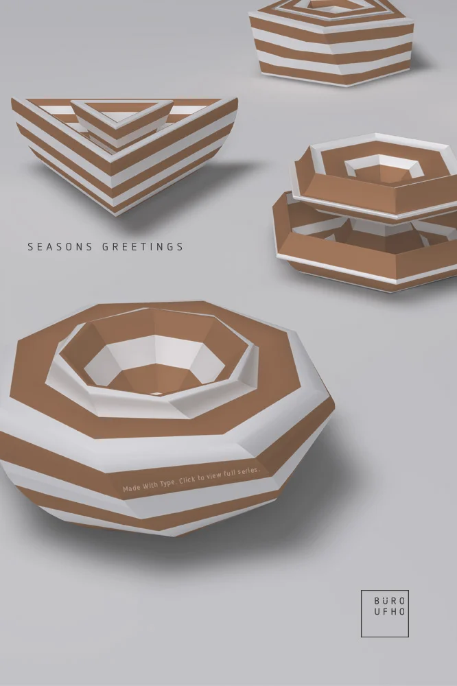 Typeflakes No.10 - Letters turned into 3D snowflakes visual by Singapore based brand strategy and creative design consultancy, BÜRO UFHO.