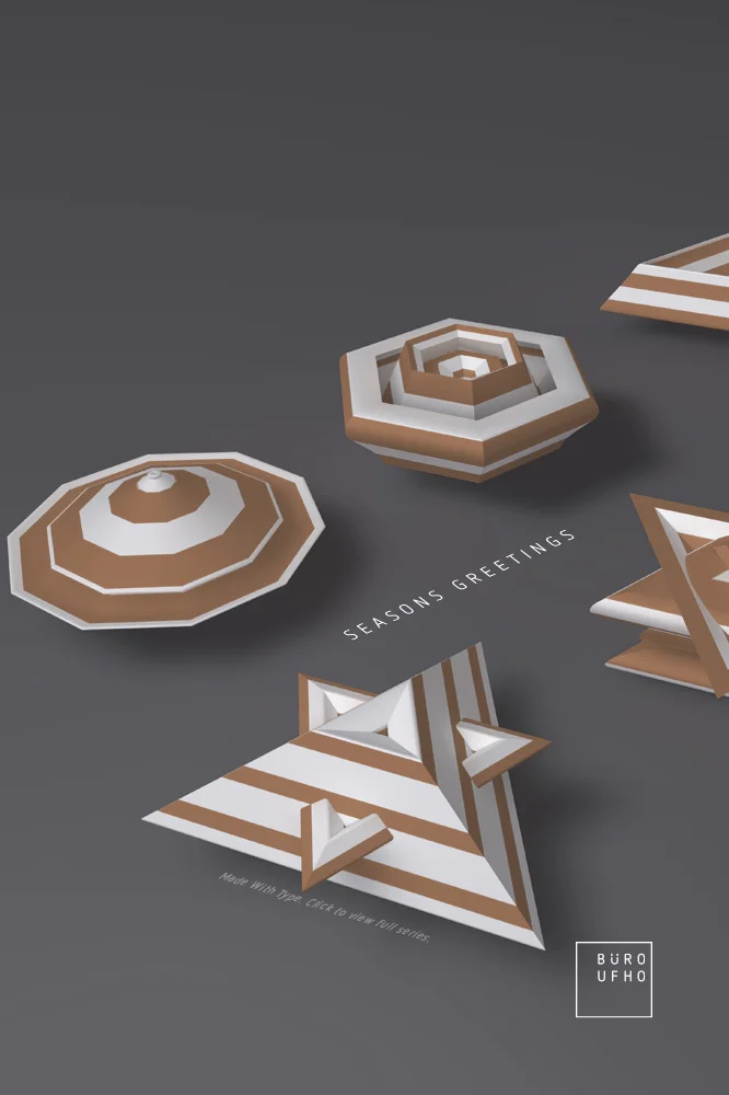 Typeflakes No.11 - Letters turned into 3D snowflakes visual.
