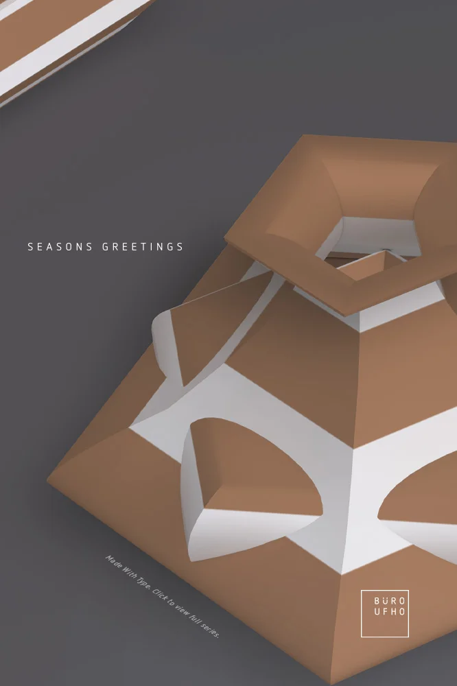 Typeflakes No.22 - Letters turned into 3D snowflakes visual.