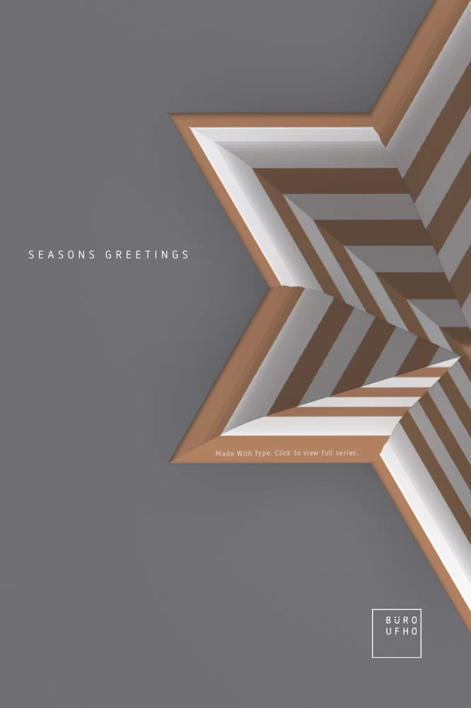 Typeflakes No.36 - Letters turned into 3D snowflakes visual.
