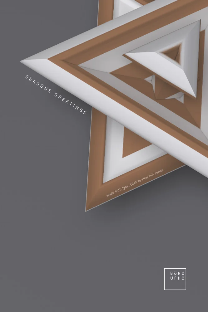 Typeflakes No.40 - Letters turned into 3D snowflakes visual.