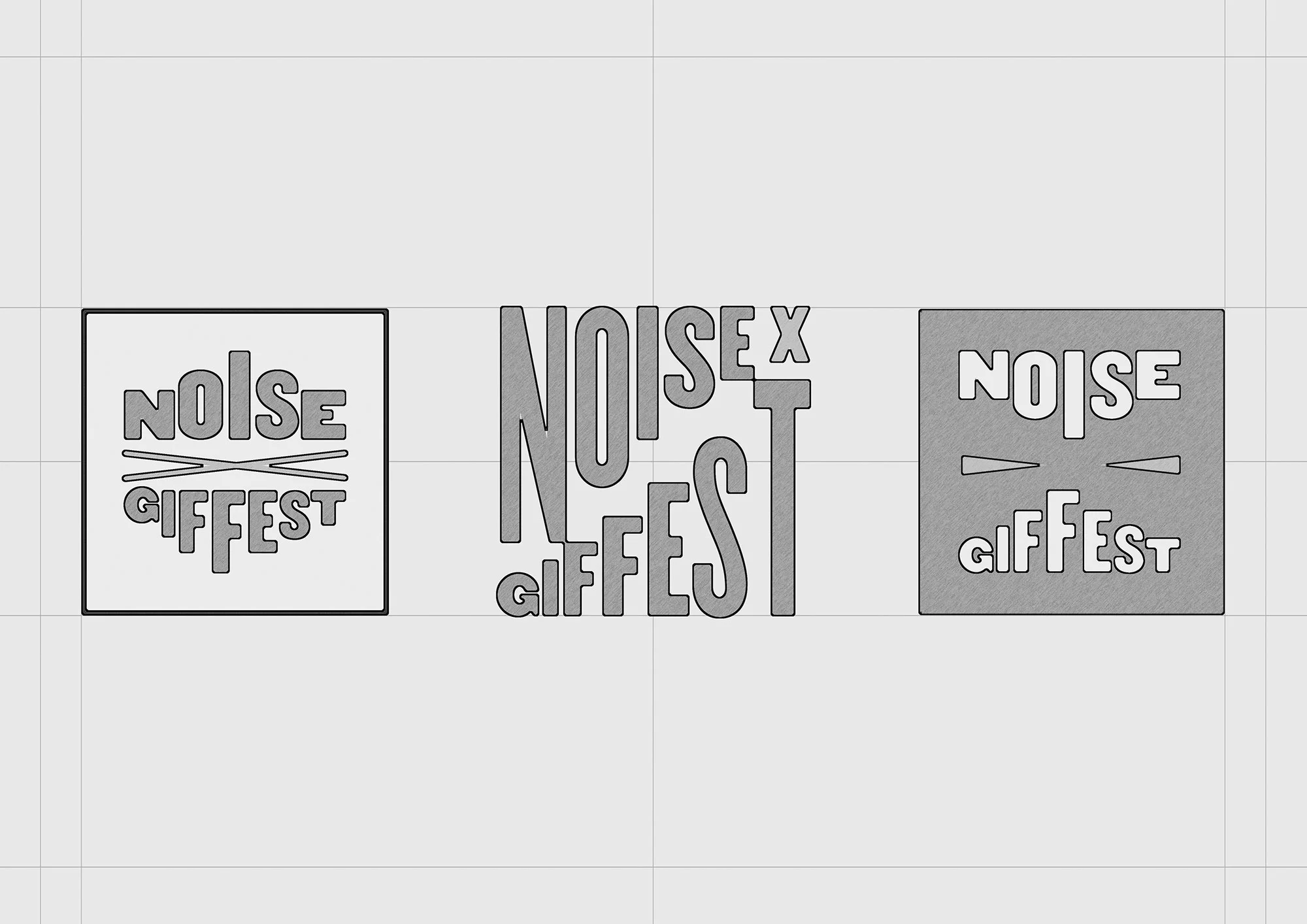 GIF Fest SG festival branding identity logo design idea explorations.