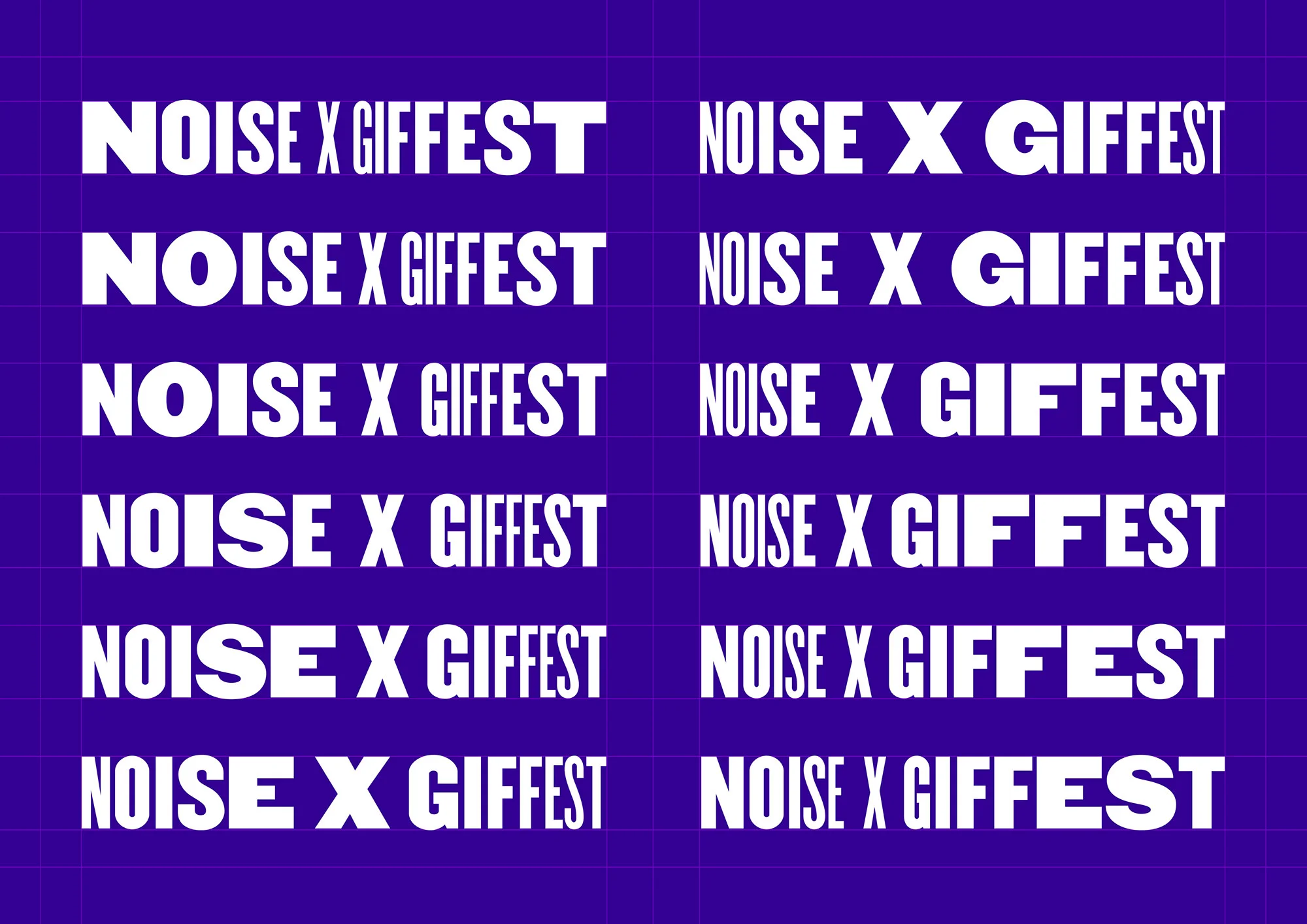 GIF Fest SG festival brand identity static logos with various type configurations.