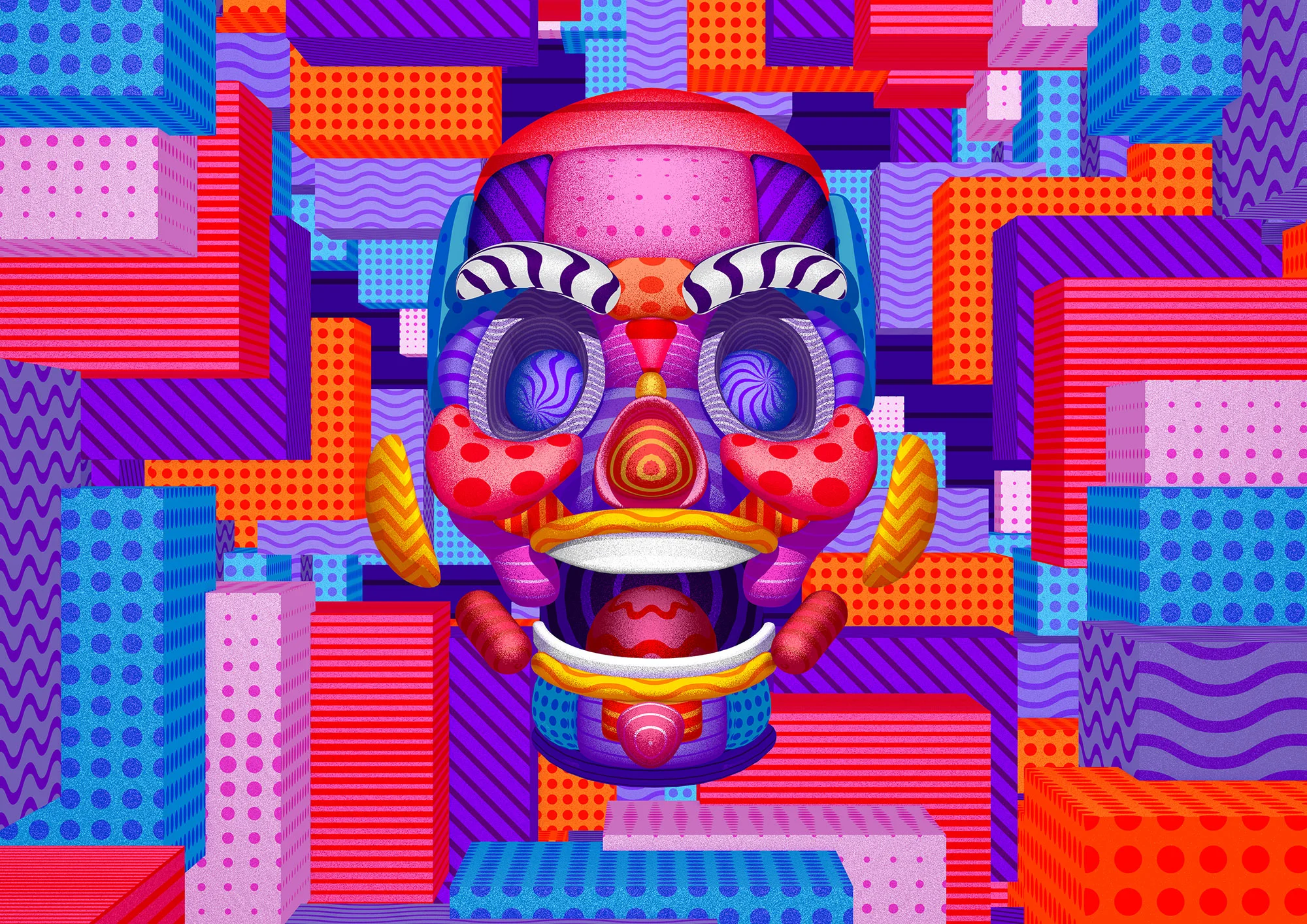 GIF Fest SG festival branding identity key visual illustration design by Singapore based brand strategy and creative design consultancy, BÜRO UFHO.