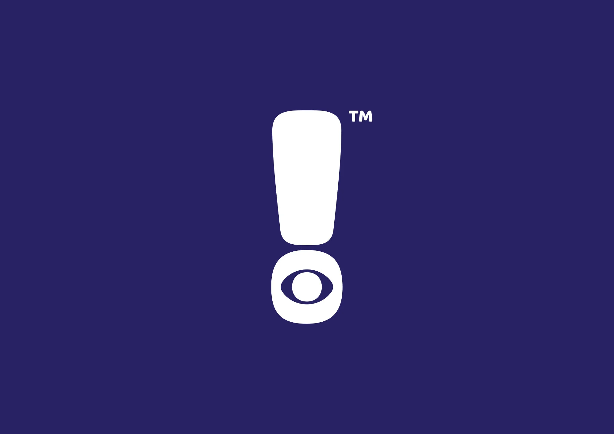 Identity design for EYEYAH! Secondary logo - Exclamation Eye.