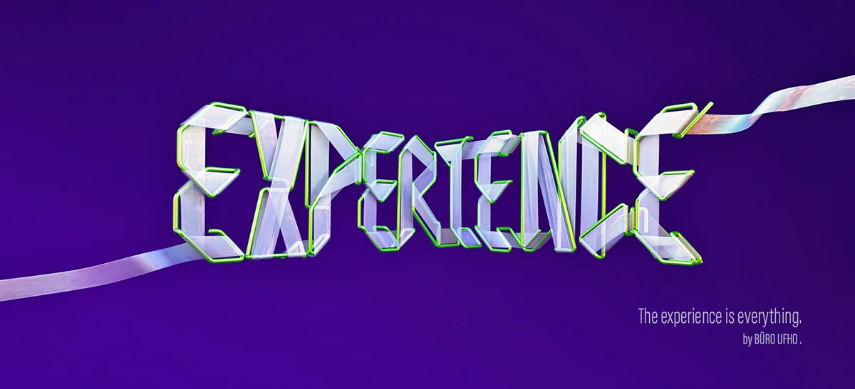 Adobe Experience - 3D typographic key visual version 2.