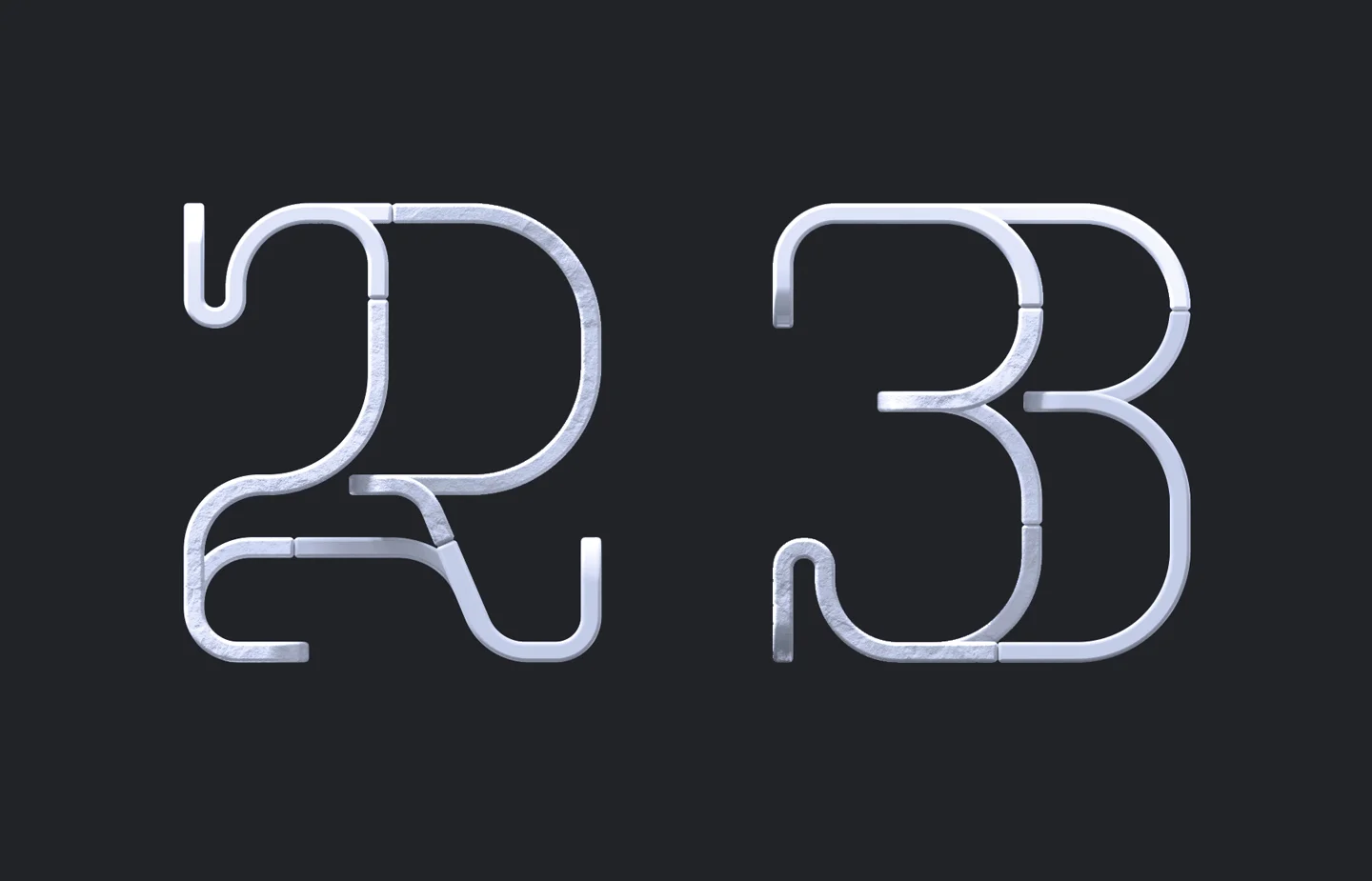 36 Days of Type 2019 - 2D Typeform number 23.