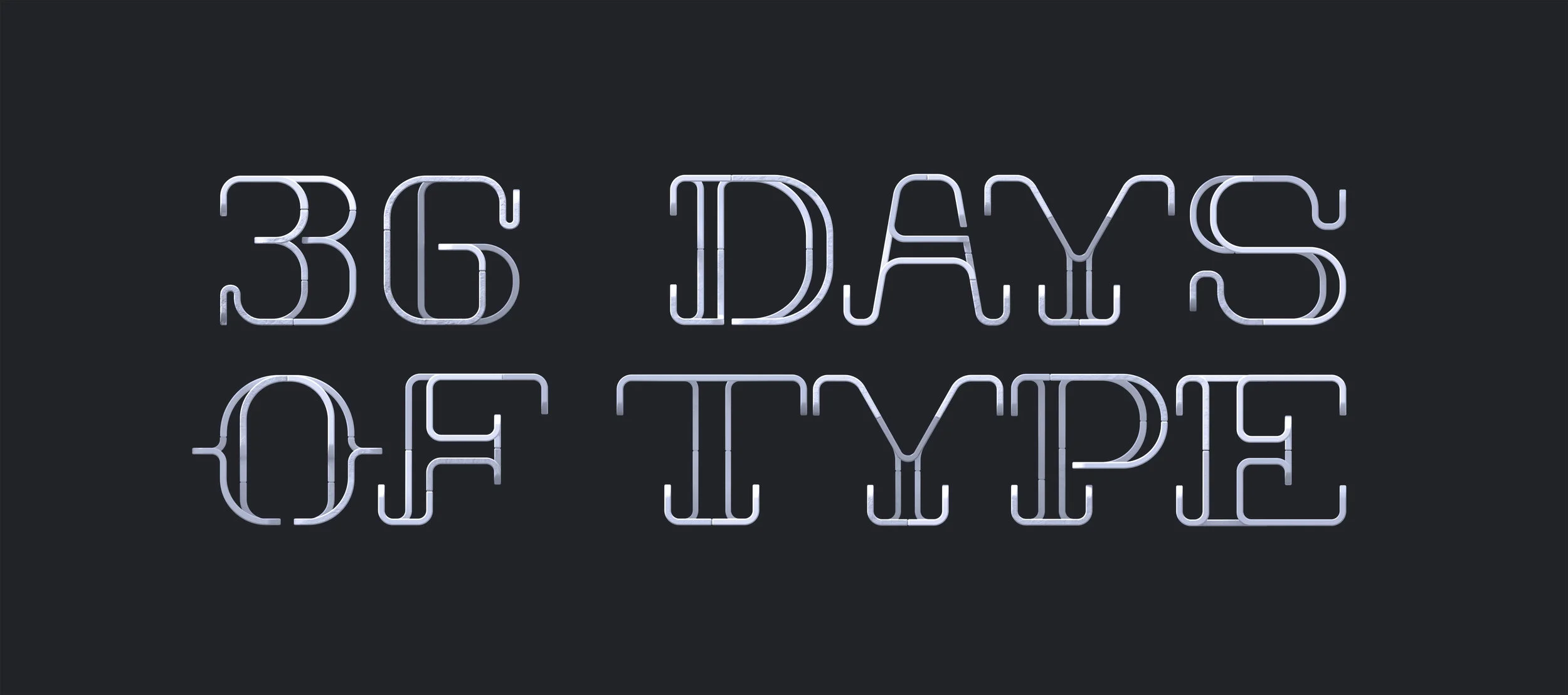 36 Days of Type 2019 - 2D Typeform letter visuals by Singapore based brand strategy and creative design consultancy, BÜRO UFHO.