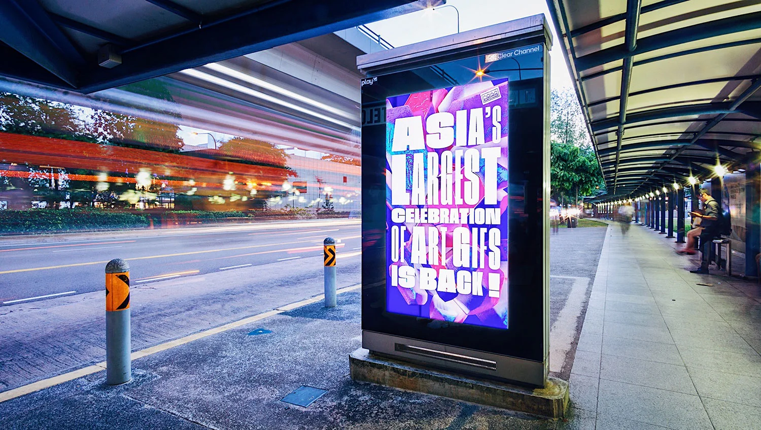 GIF Fest II 2019 branding identity - Clear Channel Adshel. Photography by BÜRO UFHO.