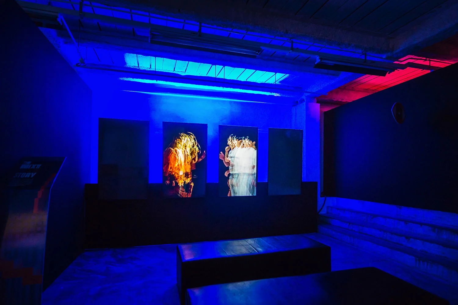 GIF Fest II 2019 branding identity - Short film showcased on the vertical LED screens of the exhibition at Gillman Barracks, Singapore. Photography by BÜRO UFHO.