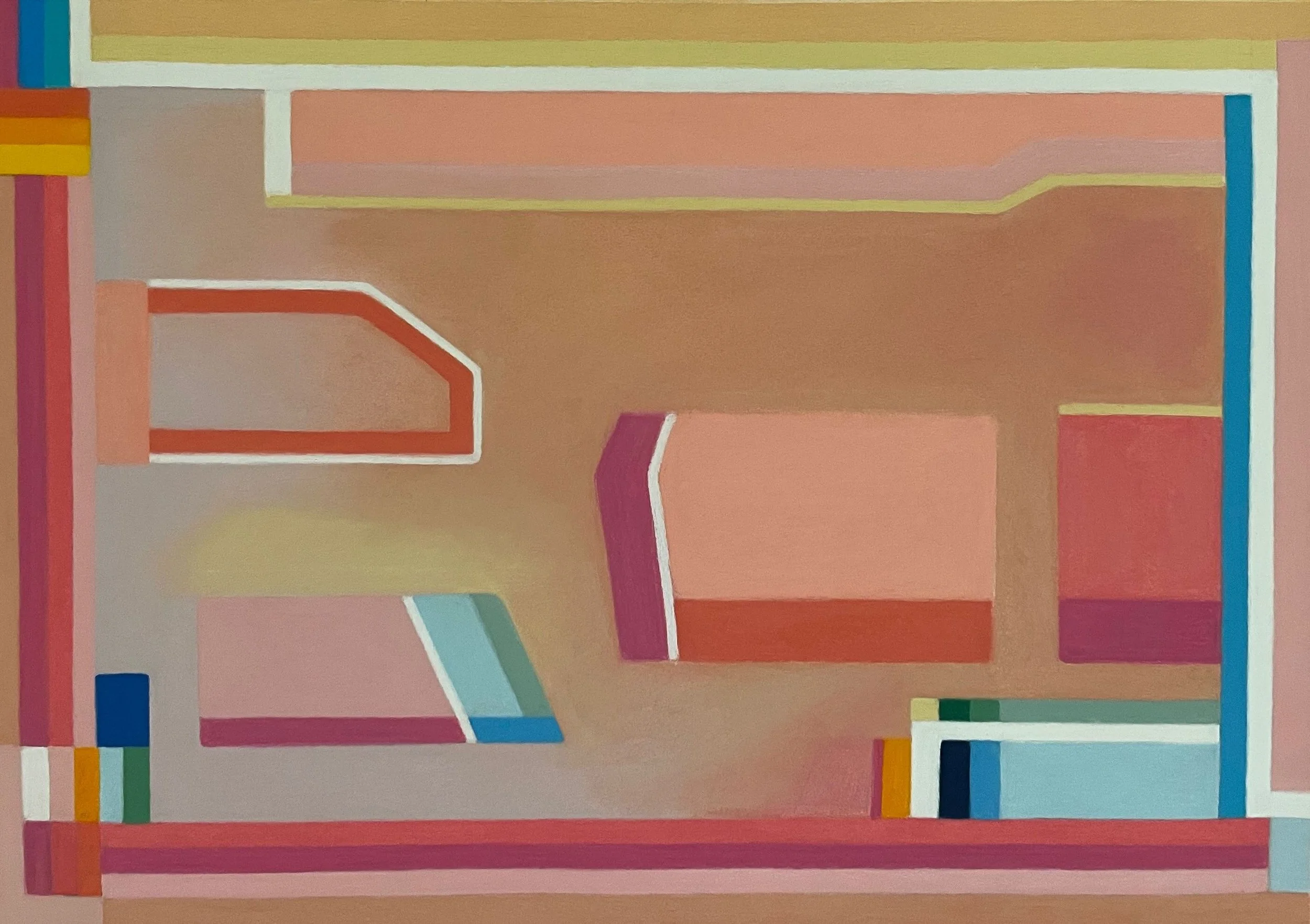 Schema Pink, Pastel on Paper, 18.5 x 26.5 in.