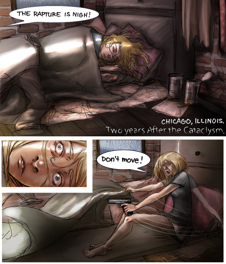 After-comic Webcomic comics webseries science fiction post apocalypse Chapter 3 Page 1
