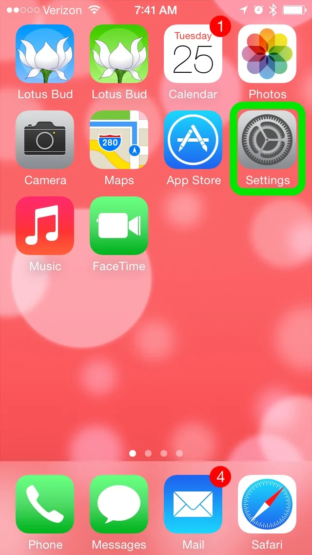 Look for the gray gears icon.