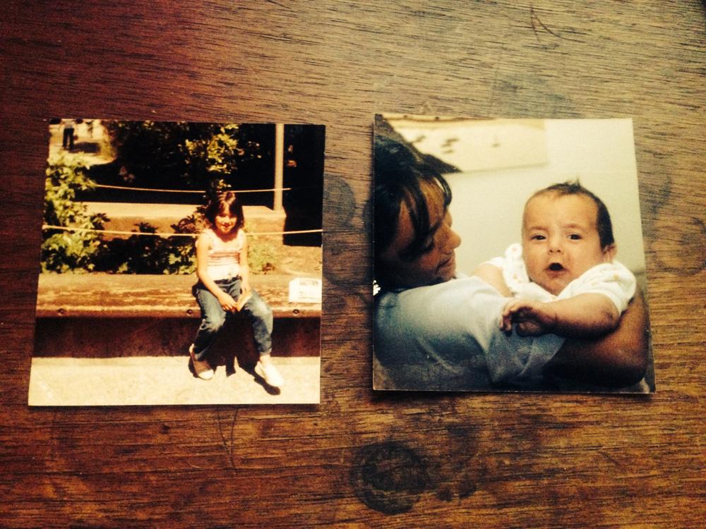 Photo of the artist as a child with her brother Brandon. 