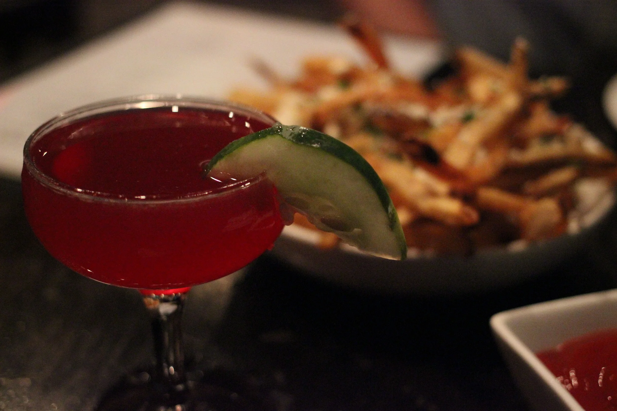 Muse cocktail & feta fries